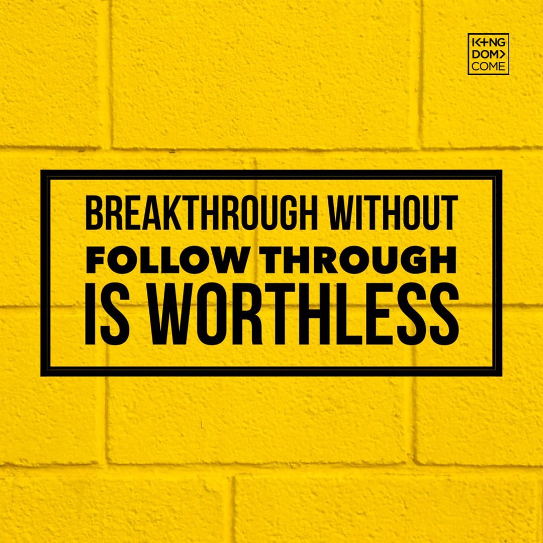 Breakthrough Without Follow Through