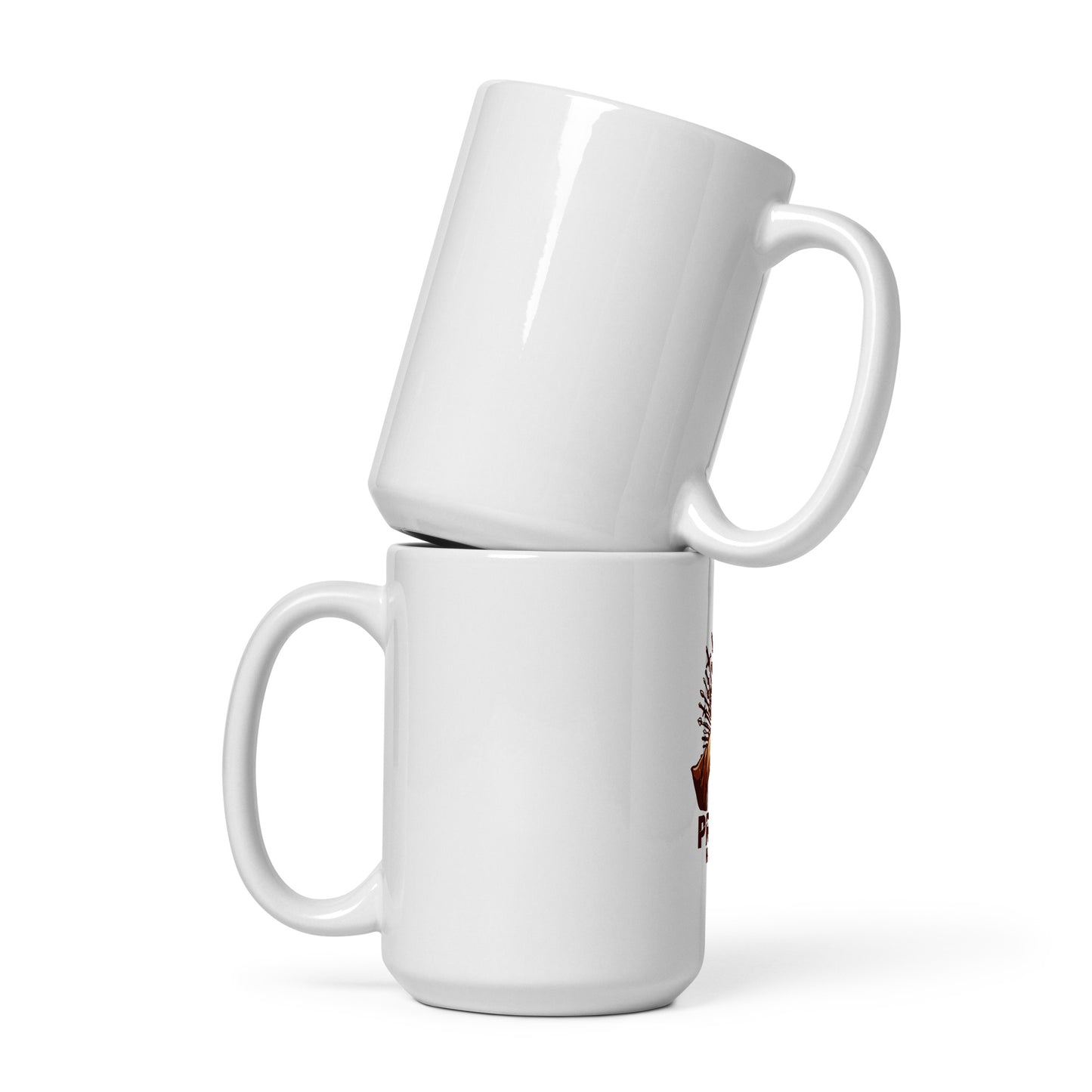 Prayer Warrior White glossy mug
