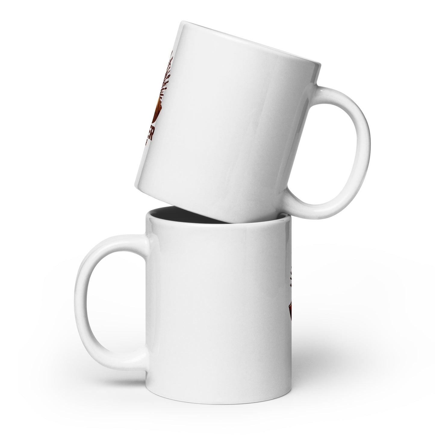 Prayer Warrior White glossy mug