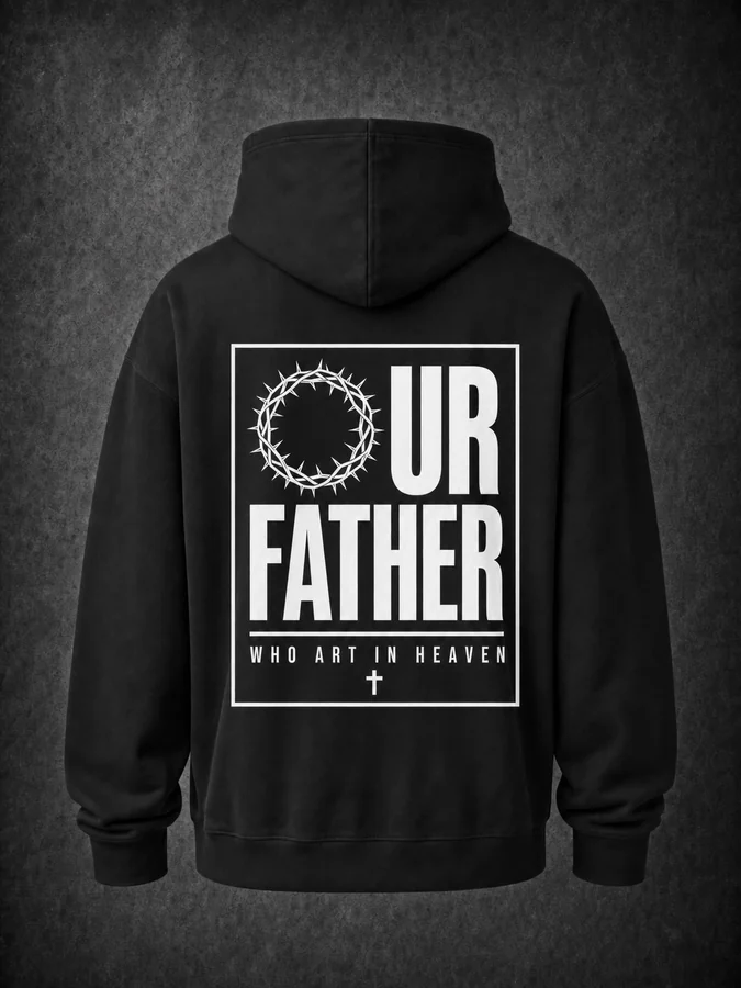 Our Father premium hoodie, back print